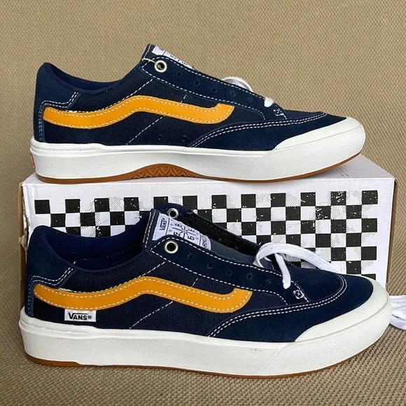 Vans Shoes Vans Berle Navy Gold Wmns Poshmark